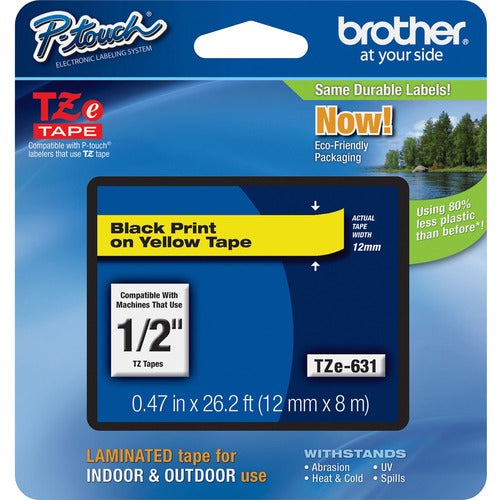 P-touch BRTTZE631 TZe Laminated Tape Cartridge