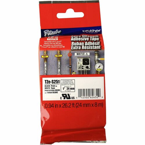 P-touch BRTTZES251 TZe Extra-Strength Adhesive Tape
