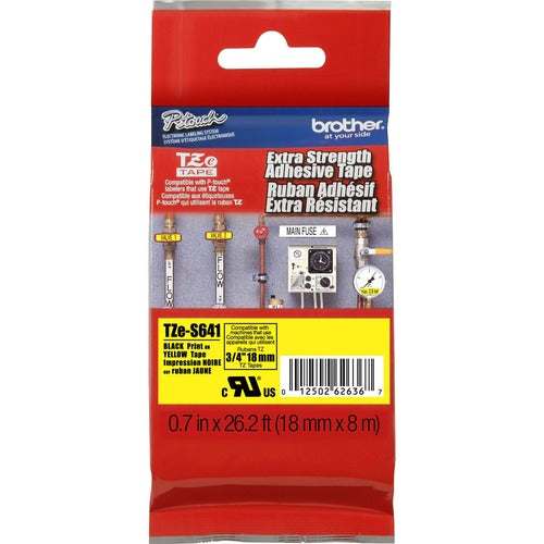 P-touch BRTTZES641 TZe 3/4" Extra Strength Adhesive Tape