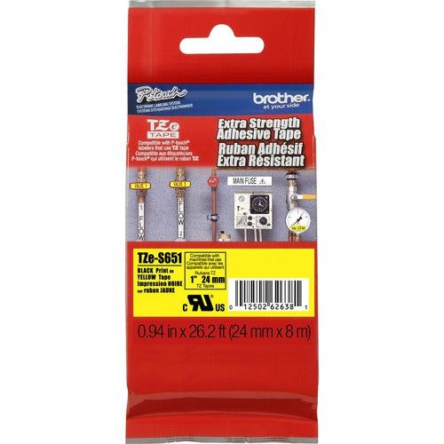 P-touch BRTTZES651 TZe Extra-Strength Adhesive Tape