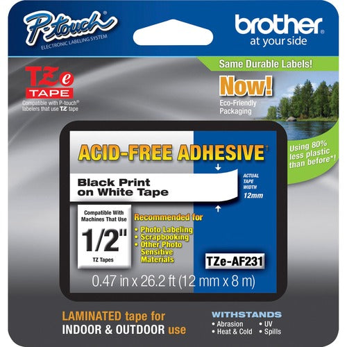 P-touch BRTTZEAF231 Adhesive Acid-free TZ Tape