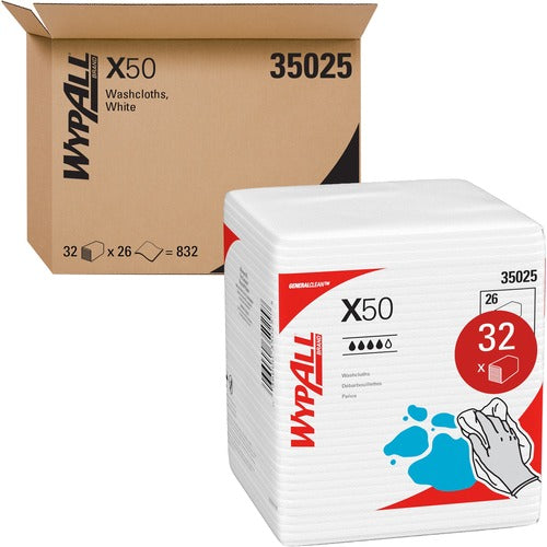 Wypall KCC35025 General Clean X50 Quarterfold Cleaning Cloths