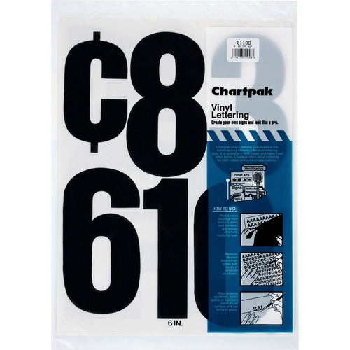 Chartpak CHA01198 Permanent Adhesive Vinyl Numbers