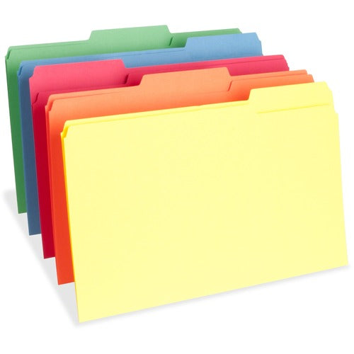 Business Source BSN65781 1/3 Tab Cut Legal Recycled Top Tab File Folder