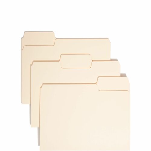 Smead SMD10401 SuperTab 1/3 Tab Cut Letter Recycled Top Tab File Folder