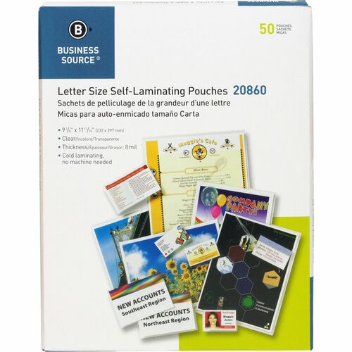 Business Source BSN20860 Laminating Document Pouches