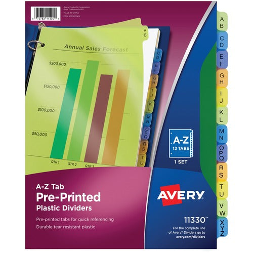 Avery® AVE11330 Avery® Preprinted A-Z Plastic Dividers