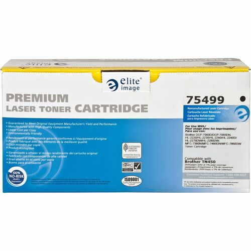 Elite Image ELI75499 Remanufactured Toner Cartridge Alternative For Brother Tn450 - Laser - 2600 Page - 1 Each