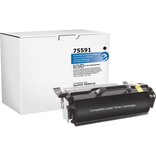 Elite Image ELI75591 Remanufactured Toner Cartridge Alternative For Lexmark T65X (T650H11A) - Laser - 25000 Page - 1 Each