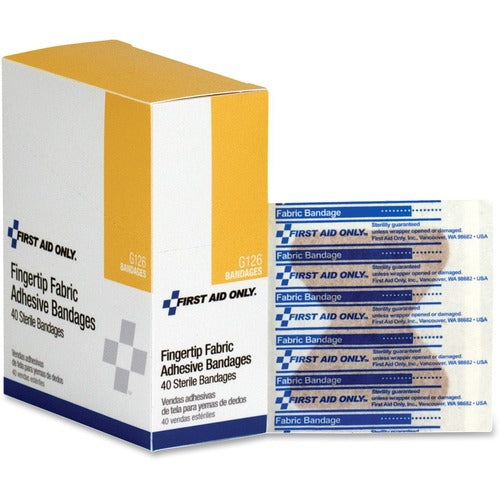 First Aid Only FAOG126 Fingertip Fabric Adhesive Bandages