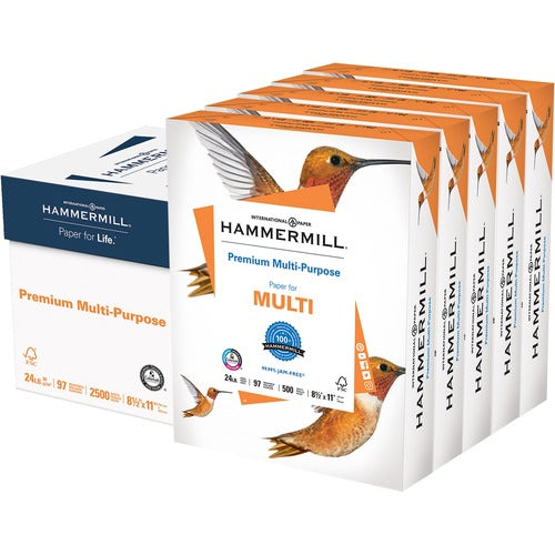 Hammermill HAM105810 Premium Multipurpose Paper- 5 Ream - White