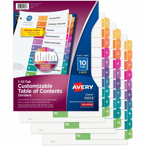 Avery® AVE11072 Avery® Ready Index Custom TOC Binder Dividers