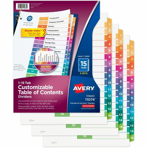 Avery® AVE11074 Avery® Ready Index Custom TOC Binder Dividers