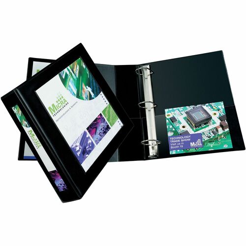 Avery® AVE68032 Framed View Binder - 2" Binder Capacity - Letter - 8 1/2" X 11" Sheet Size - 540 Sheet Capacity - Ring Fastener - 3 Internal Pocket(S) - Black - Recycled - 1 / Each