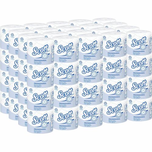 Scott KCC13217 Professional 100% Recycled Fiber Standard Roll Toilet Paper with Elevated Design