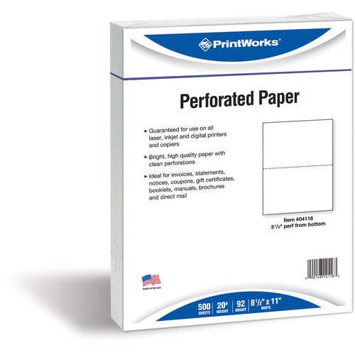 Printworks PRB04116 Perforated Office Paper