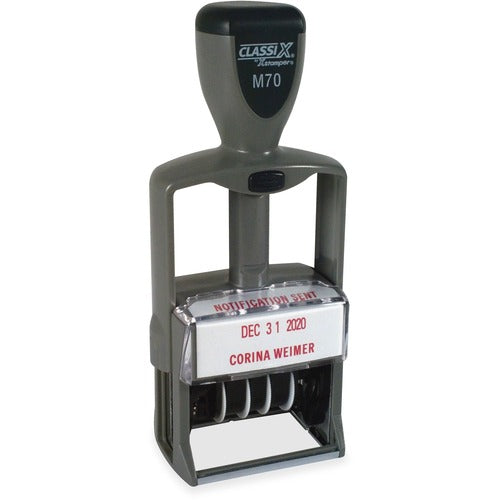 Xstamper XSTM70 ClassiX Self-inking Plastic Date Stamp