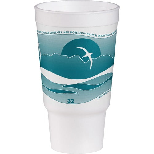 Dart DCC32AJ20H J Cup 32 oz Horizon Design Foam Pedestal Cups