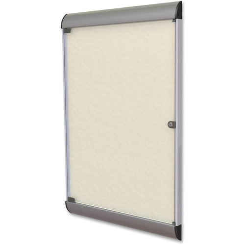 Ghent GHESILH20412 Silhouette Enclosed with 185 Ivory Vinyl Tackboard