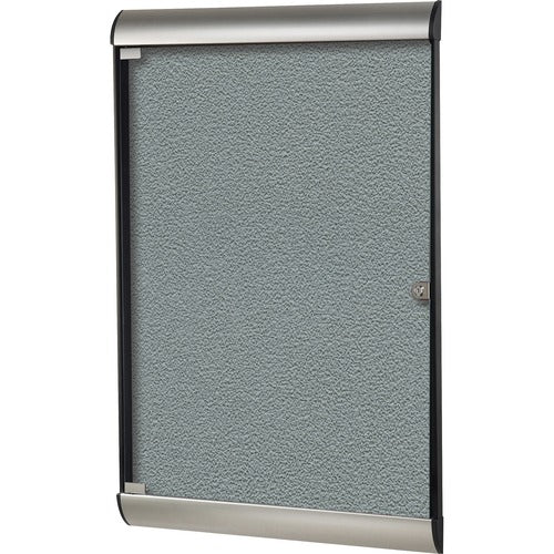 Ghent GHESILH20419 Silhouette Enclosed with 199 Stone Vinyl Tackboard