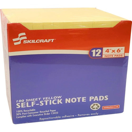 SKILCRAFT® NSN2858355 Self-Stick Note Pad