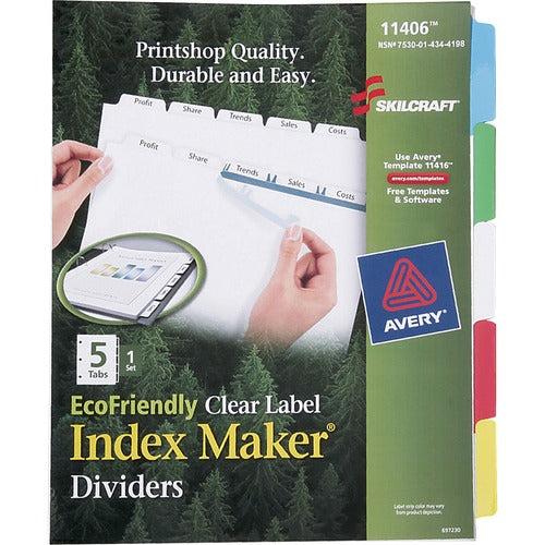SKILCRAFT® NSN4344198 Index Maker Dividers