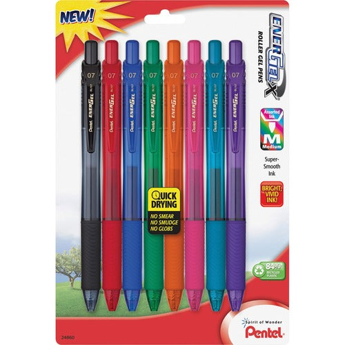 EnerGel PENBL107CRBP8M EnerGel-X Retractable Gel Pens