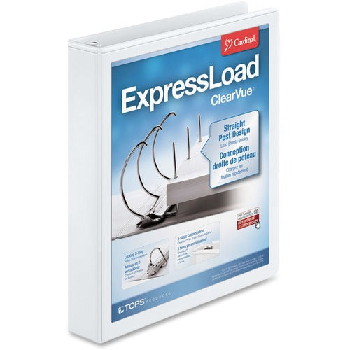 Cardinal® CRD49110 ExpressLoad ClearVue Lock D-Ring Binder