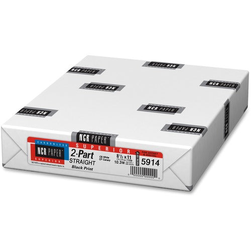 NCR Paper NCR5914 Superior 2-part Straight Carbonless Paper - White