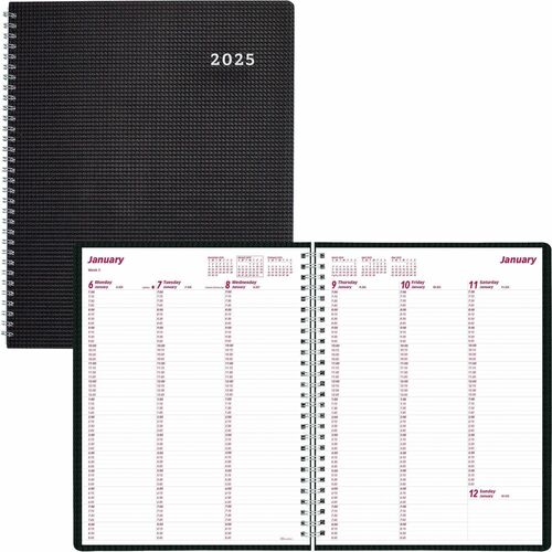 Brownline REDCB950VBLK DuraFlex Weekly Planner