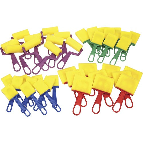 Creativity Street PAC5212 Foam Brushes/Rollers Classroom Pack