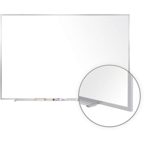 Ghent GHEM1341 36.43" x 48.47" Aluminum Frame Magnetic Whiteboard with 1 Marker