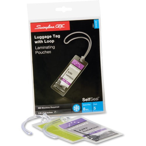 GBC GBC3745165 Self-Sealing Luggage Tag Laminating Pouches
