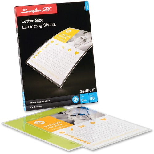 GBC GBC3747307 Self-Sealing Single-Sided Laminating Sheets