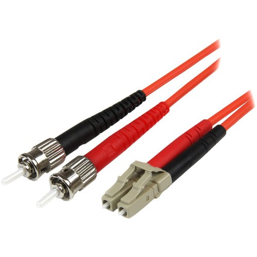 StarTech.com STC50FIBLCST1 1m Multimode 50/125 Duplex Fiber Patch Cable LC - ST