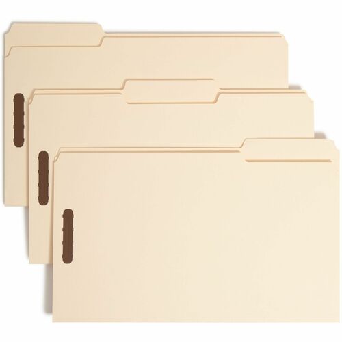 Smead SMD19600 1/3 Tab Cut Legal Recycled Fastener Folder