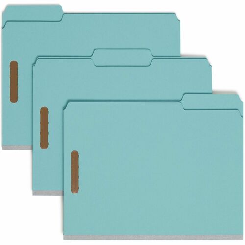 Smead SMD15000 1/3 Tab Cut Letter Recycled Fastener Folder