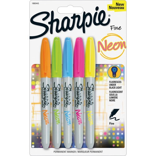 Sharpie SAN1860443 Fine Neon Permanent Markers