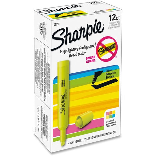 Sharpie SAN25053 SmearGuard Tank Style Highlighters