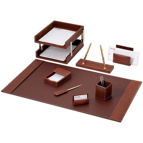 Dacasso DACD3220 Rustic Leather Desk Set
