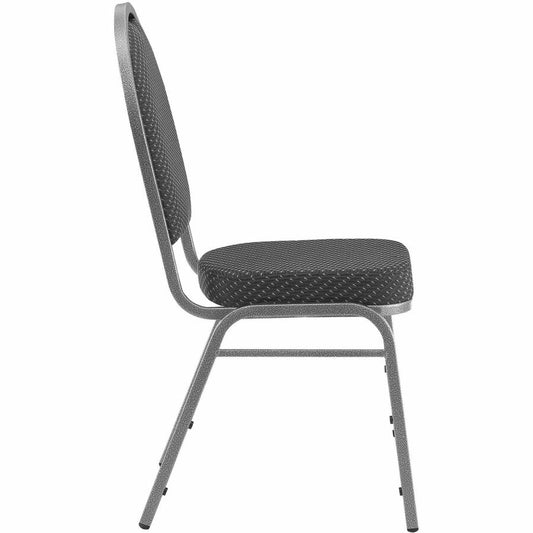 Lorell LLR62525 Round High-Back Upholstered Stack Chairs