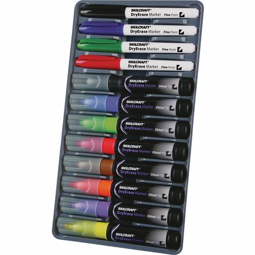 SKILCRAFT® NSN3656126 SKILCRAFT 12-Marker Dry Erase System