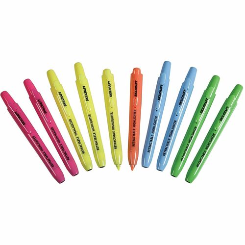 SKILCRAFT® NSN5548208 Retractable Highlighters