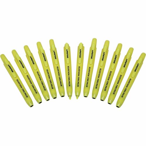 SKILCRAFT® NSN5548210 Retractable Highlighters