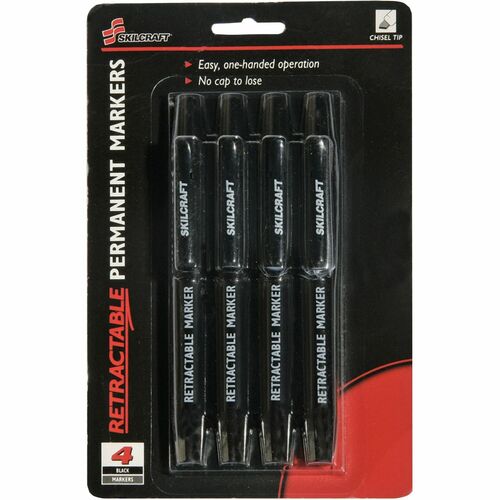 SKILCRAFT® NSN5550297 Retractable Permanent Markers