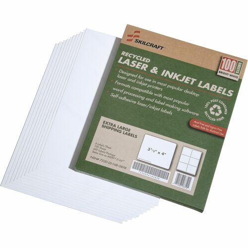 SKILCRAFT® NSN5789294 Recycled Address Labels