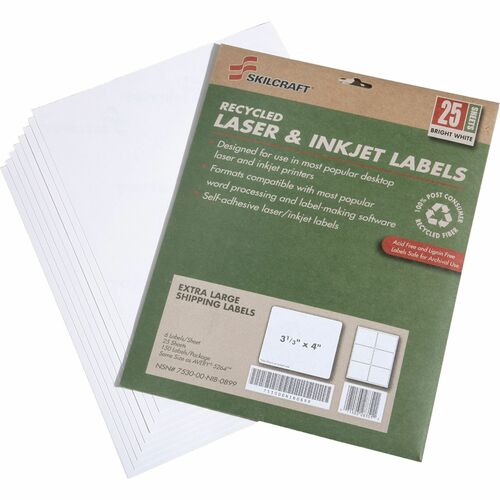 SKILCRAFT® NSN5789295 Recycled Address Labels