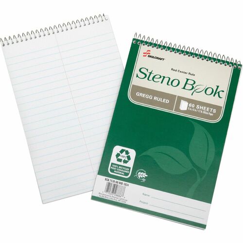 SKILCRAFT® NSN6002029 SKILCRAFT Recycled Steno Book