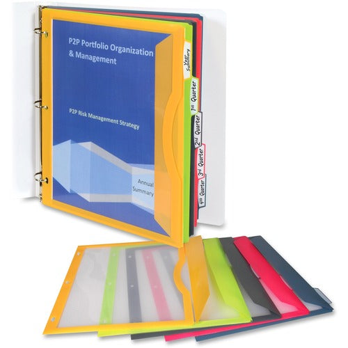 C-Line CLI06650 Write-on Tab Poly Binder Pockets
