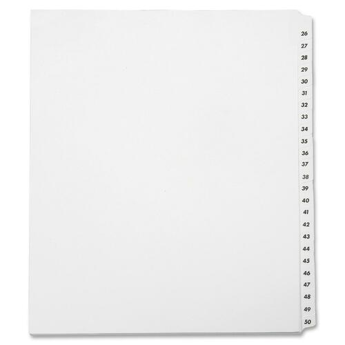 SKILCRAFT® NSN4072248 SKILCRAFT Numeric 26-50 Table of Contents Sheets
